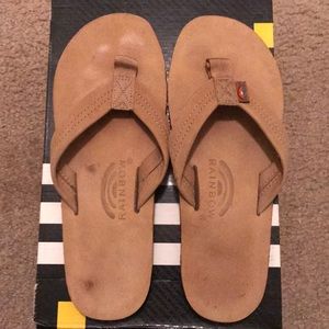 Men’s Rainbow Premium Leather Flip-Flop Sandals